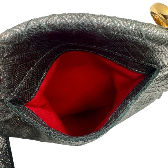 Hammitt Tony Small Black Chevron Leather Crossbody Bag Polished Gold - Picture 11 of 15